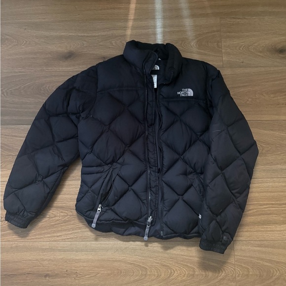 The North Face Womens Quilted Puffer Jacket 600 Down Black Small Winter Diamond - Picture 1 of 5